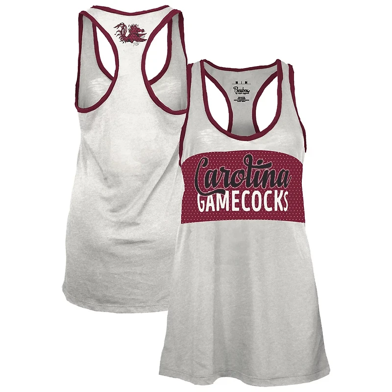 Pressbox Garnet South Carolina Gamecocks Tracy Racerback Tank Top