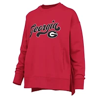 Pressbox Georgia Bulldogs Bonanza Chenille Harper Script Sweatshirt