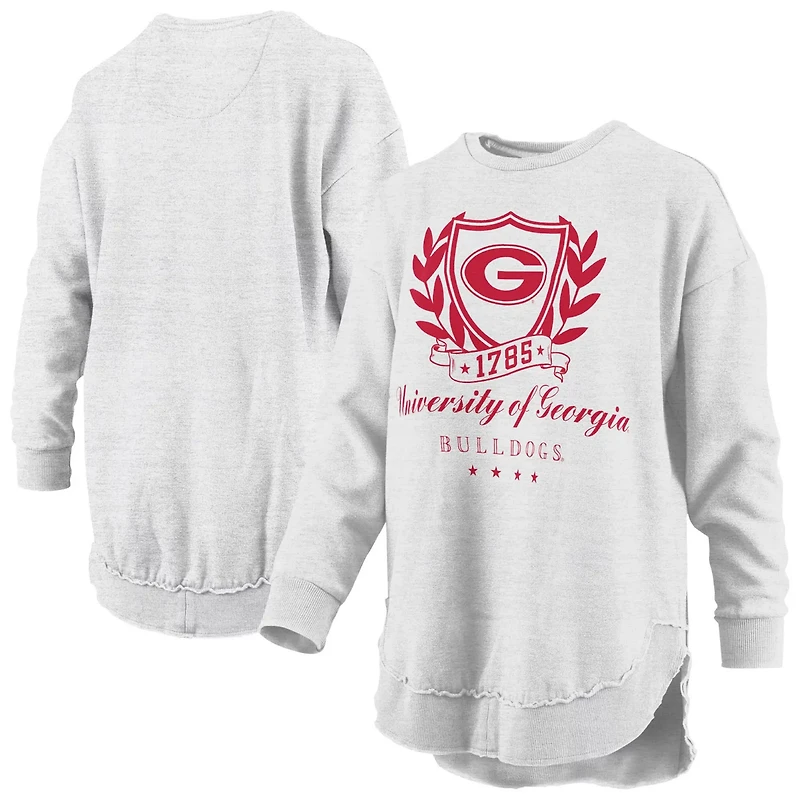 Pressbox Georgia Bulldogs Field Day Melange Poncho Pullover Sweatshirt