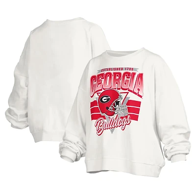 Pressbox Georgia Bulldogs Janice Retro Logo Oversized Pullover Sweatshirt