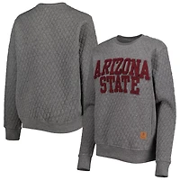 Pressbox Heather Charcoal Arizona State Sun Devils Moose Quilted Pullover Sweatshirt