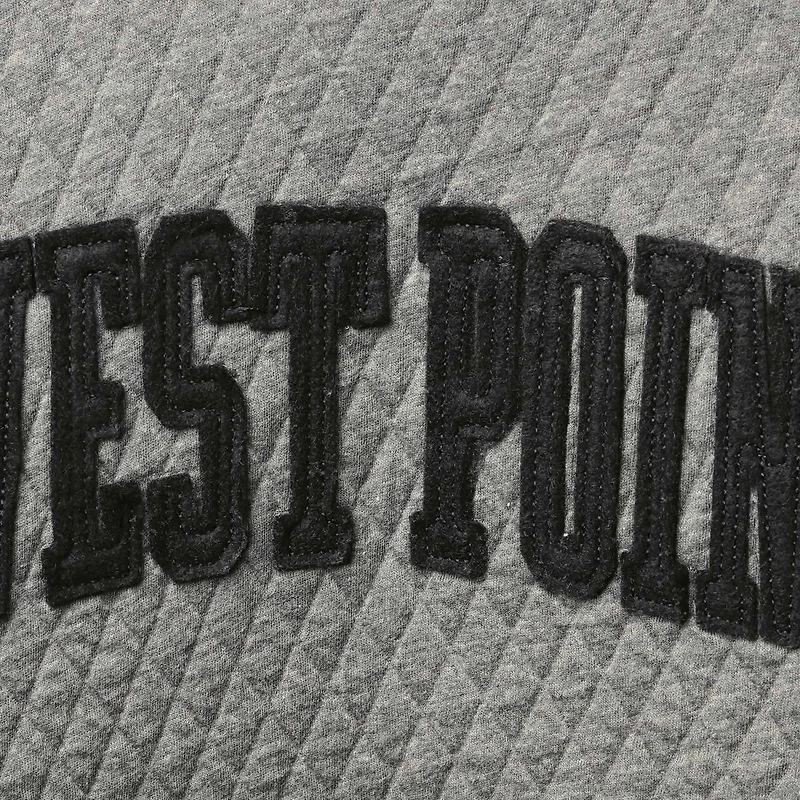 Pressbox Heather Charcoal Army Knights Moose Quilted Pullover Sweatshirt