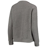 Pressbox Heather Charcoal Army Knights Moose Quilted Pullover Sweatshirt