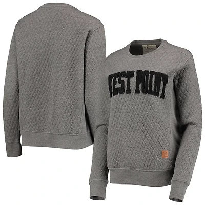 Pressbox Heather Charcoal Army Knights Moose Quilted Pullover Sweatshirt