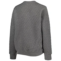 Pressbox Heather Charcoal Midshipmen Moose Quilted Pullover Sweatshirt