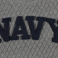 Pressbox Heather Charcoal Midshipmen Moose Quilted Pullover Sweatshirt