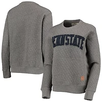 Pressbox Heather Charcoal Penn State Nittany Lions Moose Quilted Pullover Sweatshirt