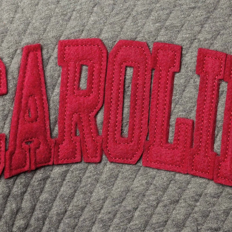 Pressbox Heather Charcoal South Carolina Gamecocks Moose Quilted Pullover Sweatshirt