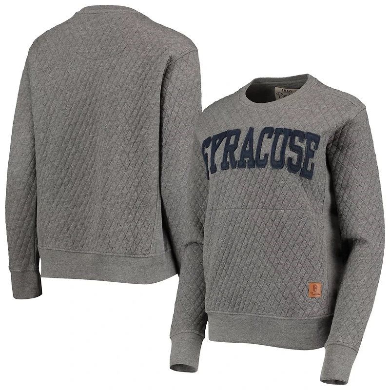 Pressbox Heather Charcoal Syracuse Moose Quilted Pullover Sweatshirt