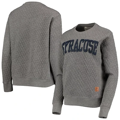 Pressbox Heather Charcoal Syracuse Moose Quilted Pullover Sweatshirt