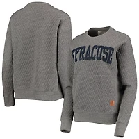Pressbox Heather Charcoal Syracuse Moose Quilted Pullover Sweatshirt
