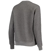 Pressbox Heather Charcoal Texas Longhorns Moose Quilted Pullover Sweatshirt