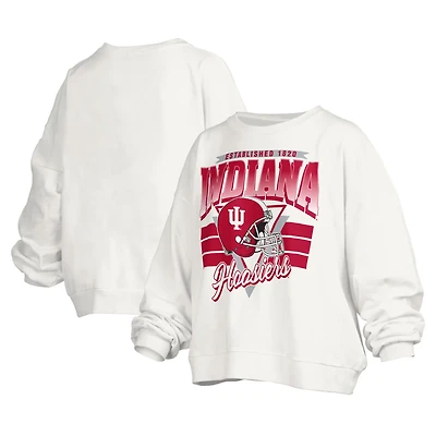 Pressbox Indiana Hoosiers Janice Retro Logo Oversized Pullover Sweatshirt