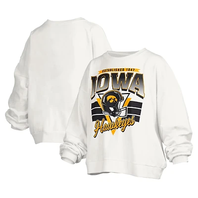 Pressbox Iowa Hawkeyes Janice Retro Logo Oversized Pullover Sweatshirt