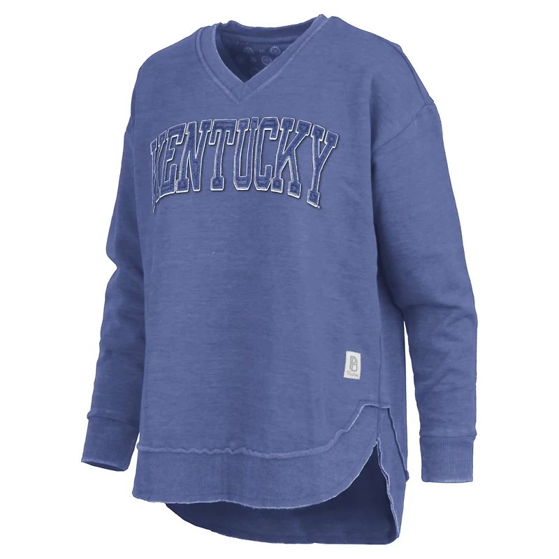 Pressbox Kentucky Wildcats Westin Poncho V-Neck Pullover Sweatshirt