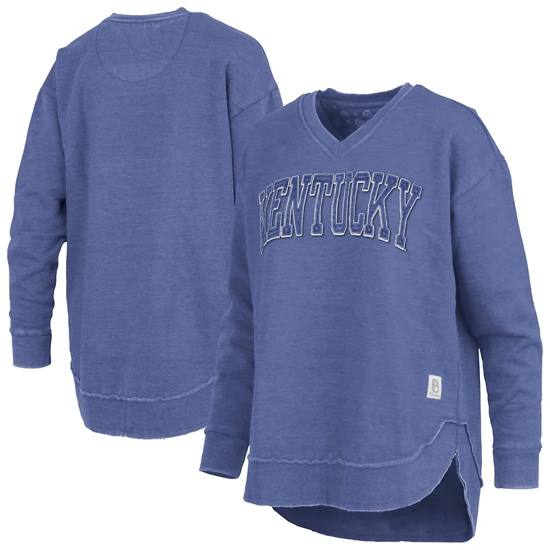 Pressbox Kentucky Wildcats Westin Poncho V-Neck Pullover Sweatshirt