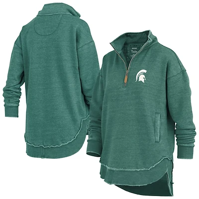 Pressbox Michigan State Spartans Northfork Sojourn Poncho Quarter-Zip Sweatshirt