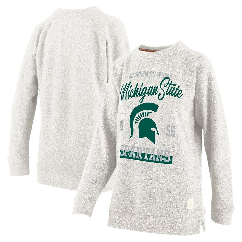 Pressbox Michigan State Spartans Plus Comfy Cairo Terry Pullover Sweatshirt