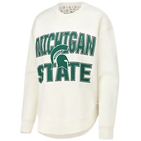 Pressbox Michigan State Spartans Poncho Fleece Crew Sweatshirt