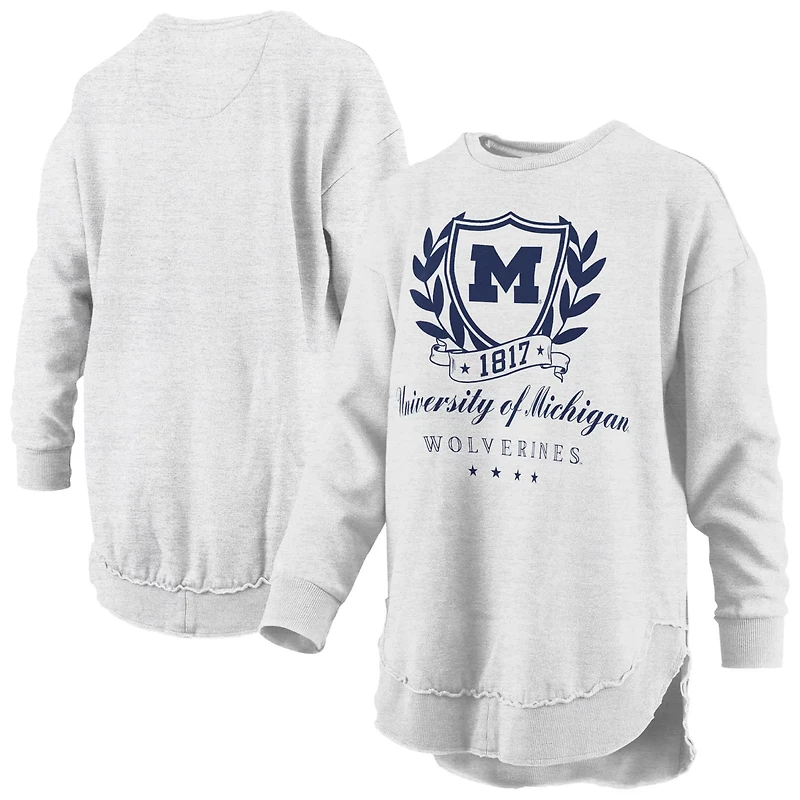 Pressbox Michigan Wolverines Field Day Melange Poncho Pullover Sweatshirt