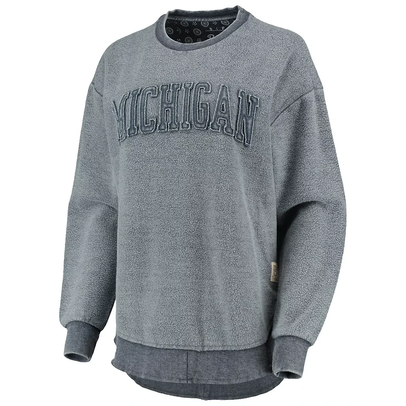 Pressbox Michigan Wolverines Ponchoville Pullover Sweatshirt