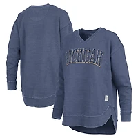 Pressbox Michigan Wolverines Westin Poncho V-Neck Pullover Sweatshirt