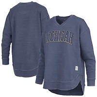 Pressbox Michigan Wolverines Westin Poncho V-Neck Pullover Sweatshirt