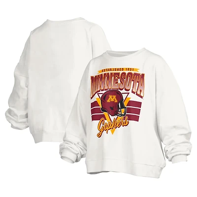 Pressbox Minnesota Golden Gophers Janice Retro Logo Oversized Pullover Sweatshirt