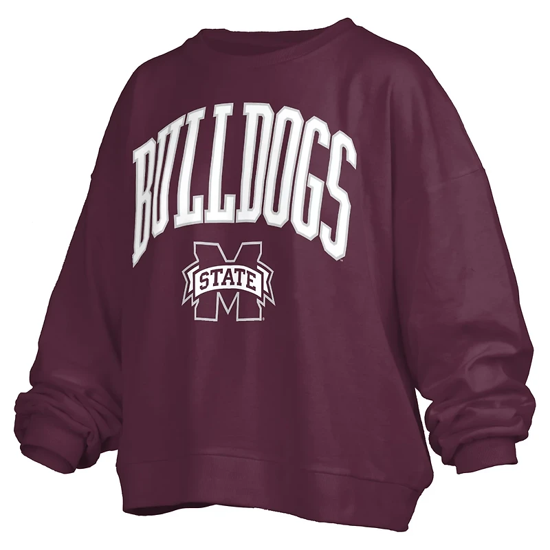 Pressbox Mississippi State Bulldogs Janise Fleece Sweatshirt