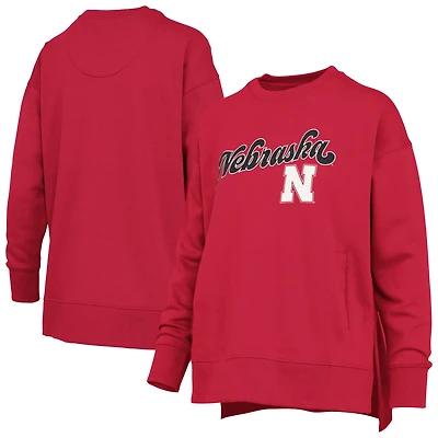 Pressbox Nebraska Huskers Bonanza Chenille Harper Script Sweatshirt