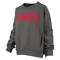 Pressbox Nebraska Huskers Pocketed Raglan Pullover Sweatshirt