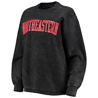 Pressbox Northeastern Huskies Comfy Cord Vintage Wash Basic Arch Pullover Sweatshirt