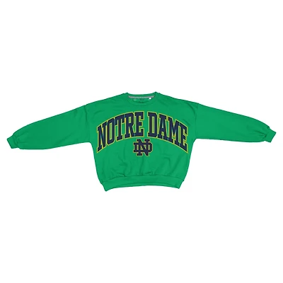 Pressbox Notre Dame Fighting Irish Oversized Janice Waist-Length Sweatshirt
