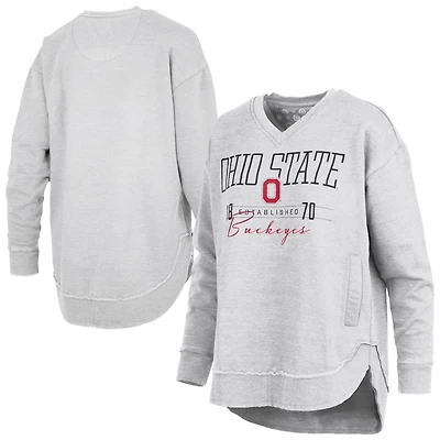 Pressbox Ohio State Buckeyes Marcus East Hall Poncho V-Neck Sweatshirt