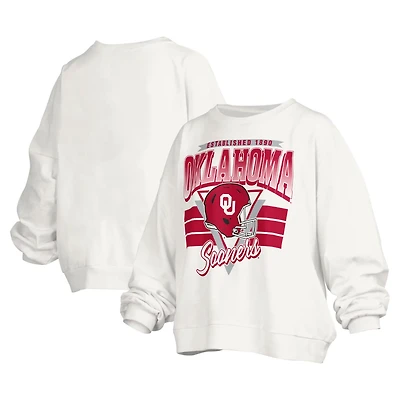 Pressbox Oklahoma Sooners Janice Retro Logo Oversized Pullover Sweatshirt