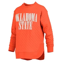 Pressbox Oklahoma State Cowboys Quilted Long Sleeve Pullover Sweatshirt