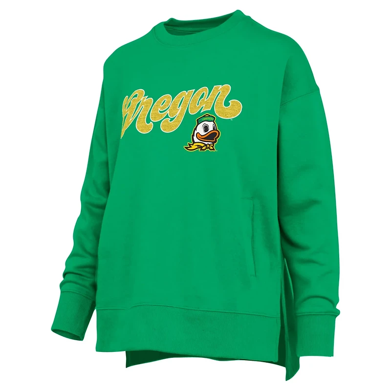 Pressbox Oregon Ducks Bonanza Chenille Harper Script Sweatshirt