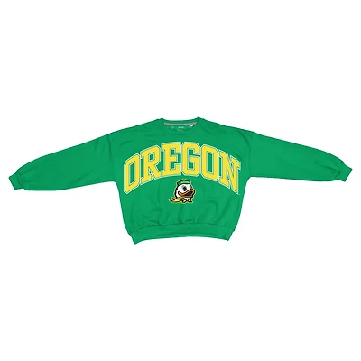 Pressbox Oregon Ducks Oversized Janice Waist-Length Sweatshirt