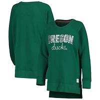Pressbox Oregon Ducks Steamboat Animal Print Raglan Pullover Sweatshirt