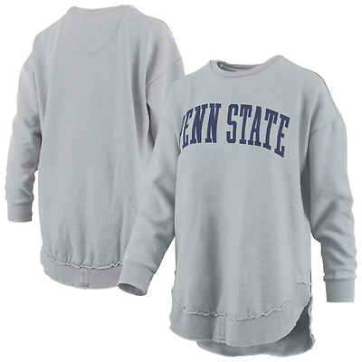 Pressbox Penn State Nittany Lions Melange Poncho Vintage Fleece Long Sleeve Pullover Sweatshirt