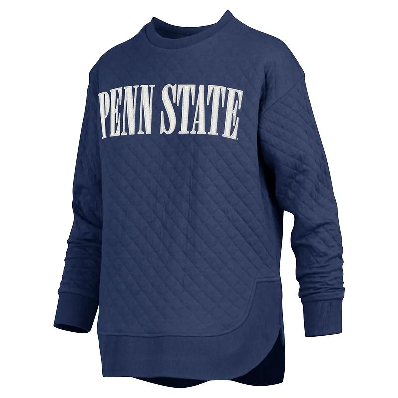 Pressbox Penn State Nittany Lions Quilted Long Sleeve Pullover Sweatshirt