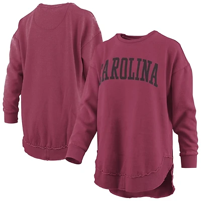 Pressbox South Carolina Gamecocks Melange Poncho Vintage Fleece Long Sleeve Pullover Sweatshirt