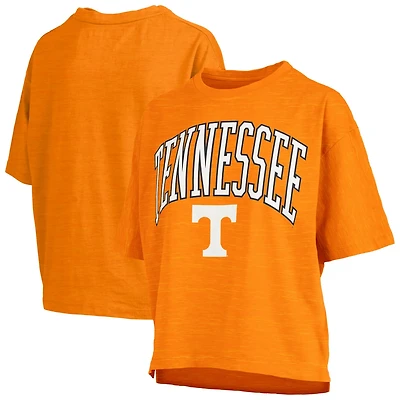 Pressbox Tennessee Volunteers Nelson Arch Over Logo Waist Length Oversized Slub T-Shirt