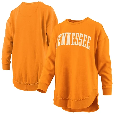 Pressbox Tennessee Volunteers Melange Poncho Vintage Fleece Long Sleeve Pullover Sweatshirt
