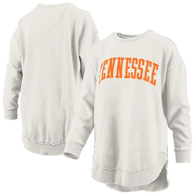 Pressbox Tennessee Volunteers Melange Poncho Vintage Fleece Long Sleeve Pullover Sweatshirt
