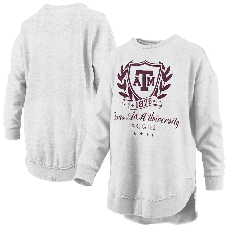 Pressbox Texas AM Aggies Field Day Melange Poncho Pullover Sweatshirt