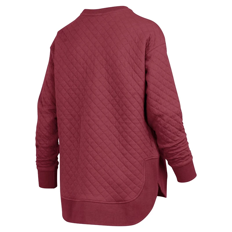 Pressbox Texas AM Aggies Quilted Long Sleeve Pullover Sweatshirt