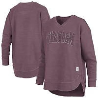 Pressbox Texas AM Aggies Westin Poncho V-Neck Pullover Sweatshirt