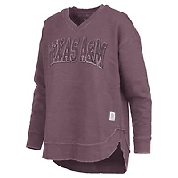 Pressbox Texas AM Aggies Westin Poncho V-Neck Pullover Sweatshirt