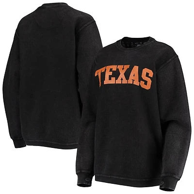 Pressbox Texas Longhorns Comfy Cord Vintage Wash Basic Arch Pullover Sweatshirt